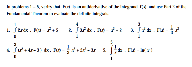 Solved In problems 1-5, verify that F(x) is an | Chegg.com