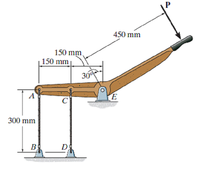Solved The rigid lever arm is supported by two A36 steel