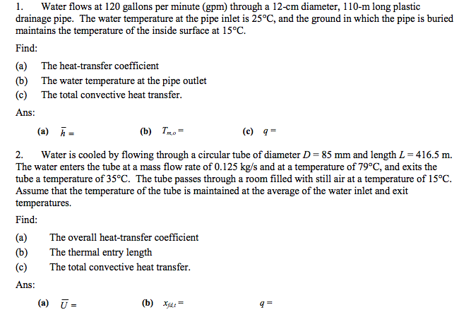 Solved Water Flows At 120 Gallons Per Minute gpm Through A Chegg