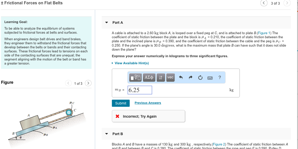 Solved + Frictional Forces on Flat Belts 3 of 3 Learning | Chegg.com