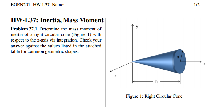 mass moment of inertia