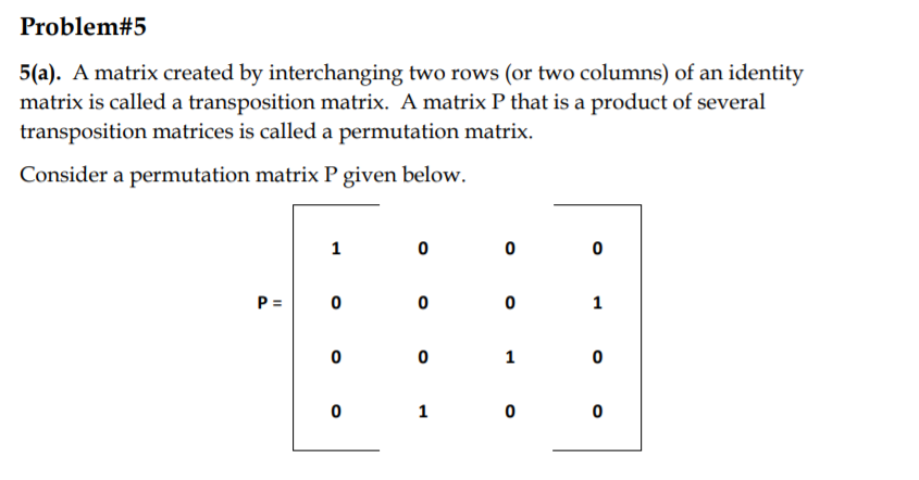 permute a matrix