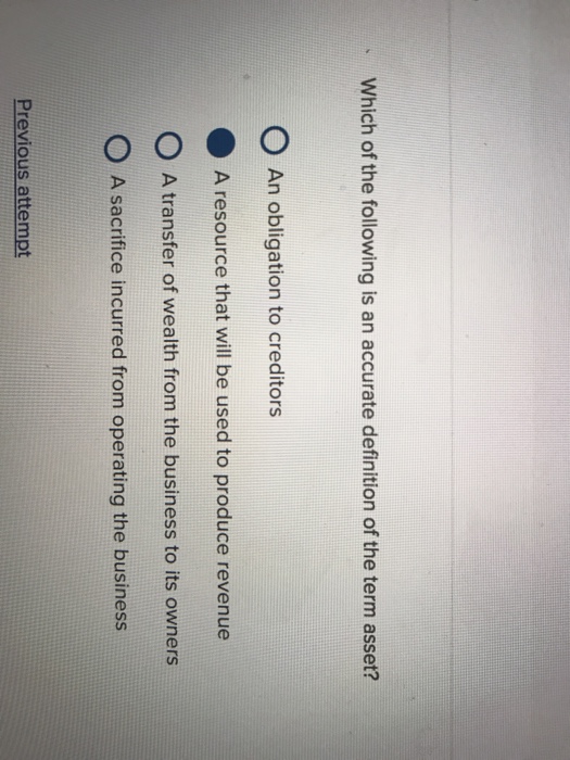 Solved Which of the following Is an accurate definition of | Chegg.com