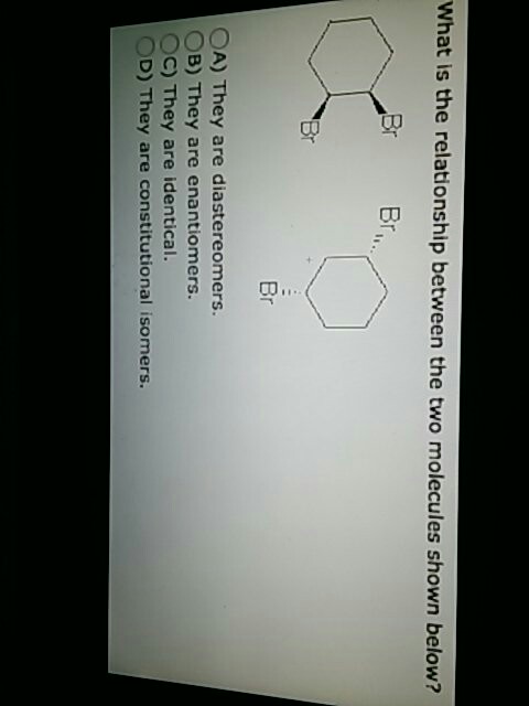 Solved What Is The Relationship Between The Two Molecules 5345