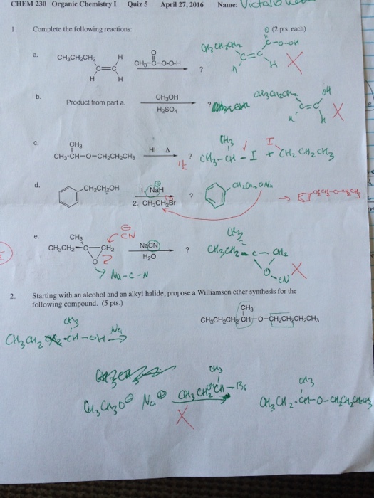 Solved Complete the following reactions: Starting with an | Chegg.com