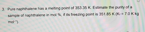 naphthalene melting point experiment