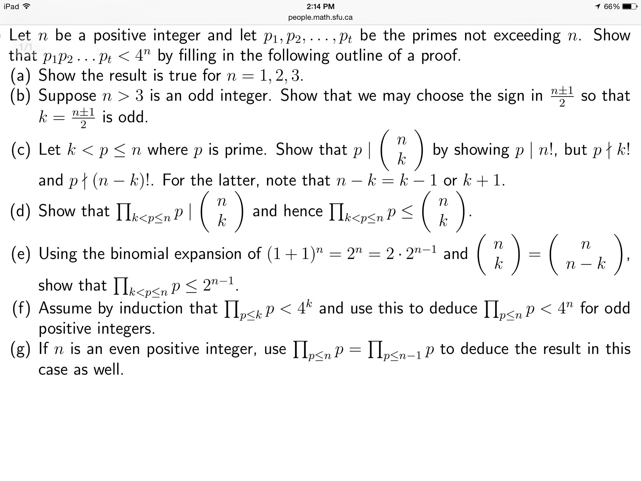 Solved Let N Be A Positive Integer And Let P P Chegg Com