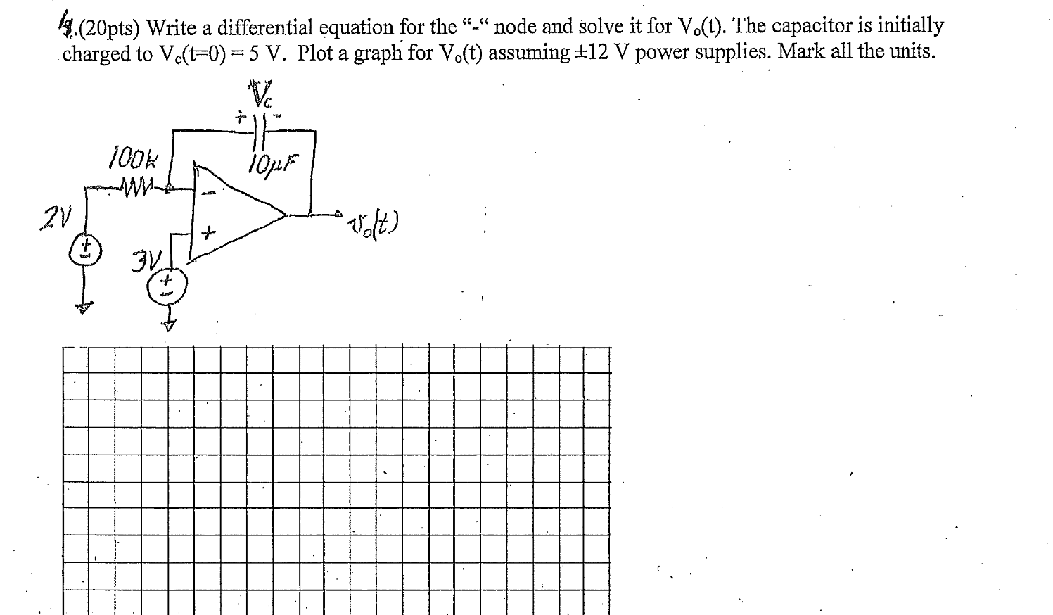 Solved Write A Differential Equation For The "-" Node And | Chegg.com