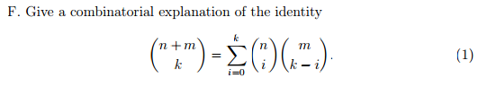 Solved Give a combinatorial explanation of the identity (n + | Chegg.com