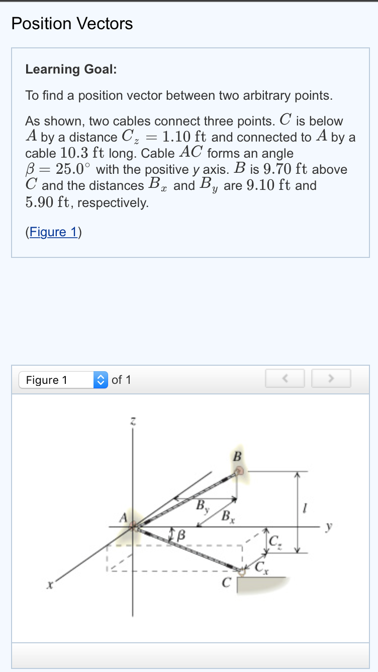 Solved Position Vectors Learning Goal: To Find A Position | Chegg.com