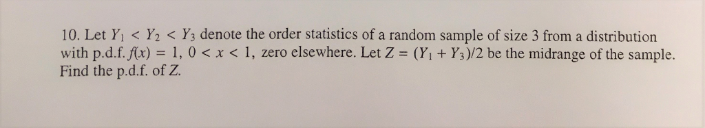 Solved 10. Let Yi