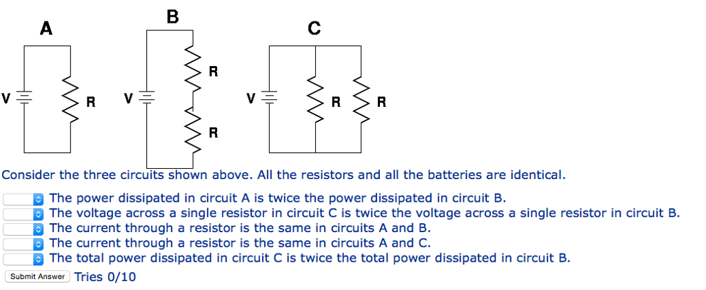 Solved The power dissipated in circuit A is twice the | Chegg.com