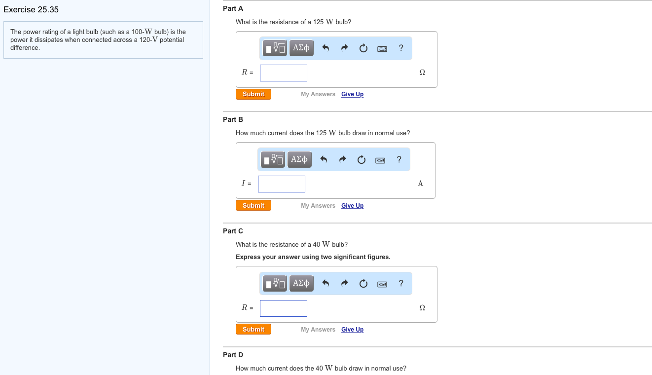 Solved The power rating of a light bulb (such as a 100W