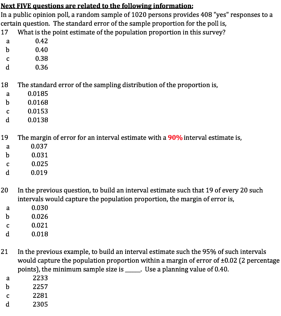 Opinion Poll Question Examples