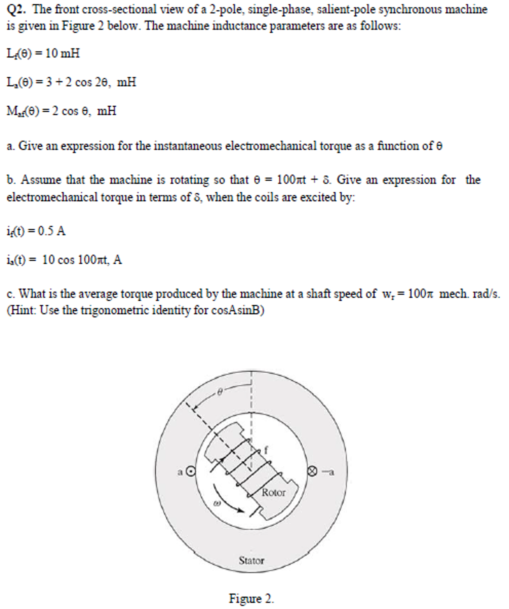 Solved Q1. Consider The Electromechanical Energy Conversion | Chegg.com