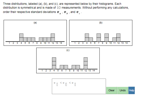 Solved Three Distributions, Labeled (a), (b), And (c), Are | Chegg.com