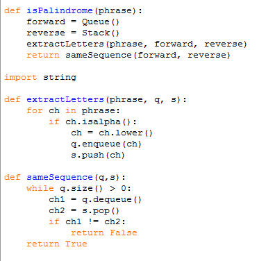 use pseudocode to implement list stack and queues in python