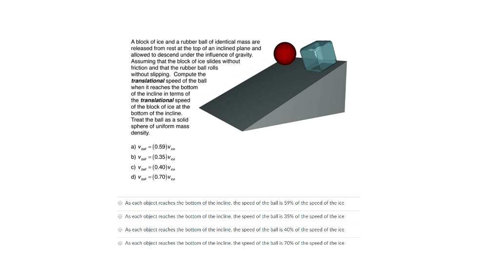 Solved A Block Of Ice And A Rubber Ball Of Identical Mass | Chegg.com