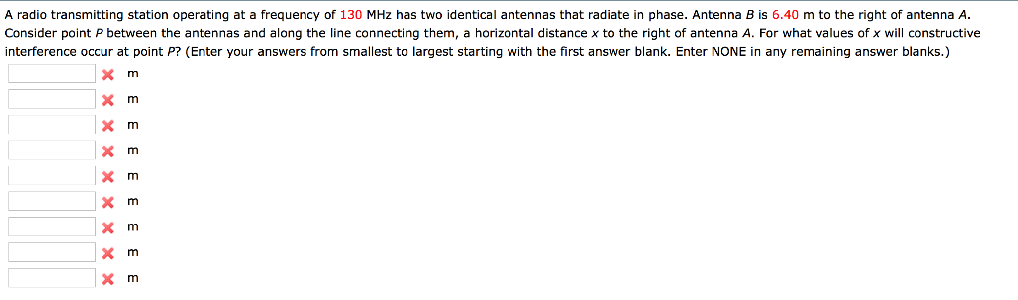 Solved A radio transmitting station operating at a frequency