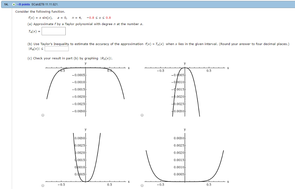 Solved Consider the following function. f(x) = x sin(x), a = | Chegg.com