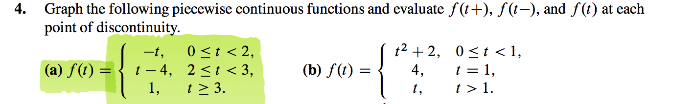 Solved Graph the following piecewise continuous functions | Chegg.com