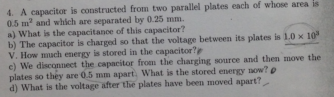 solved-4-a-capacitor-is-constructed-from-two-parallel-chegg