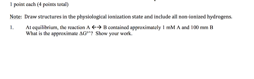 At Equilibrium The Reaction A Leftarrow Rightarrow B