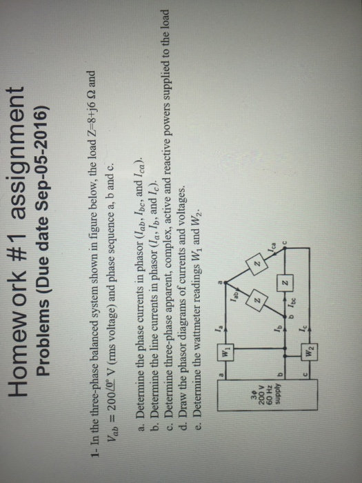 Solved in the three phase balanced system shown in figure chegg