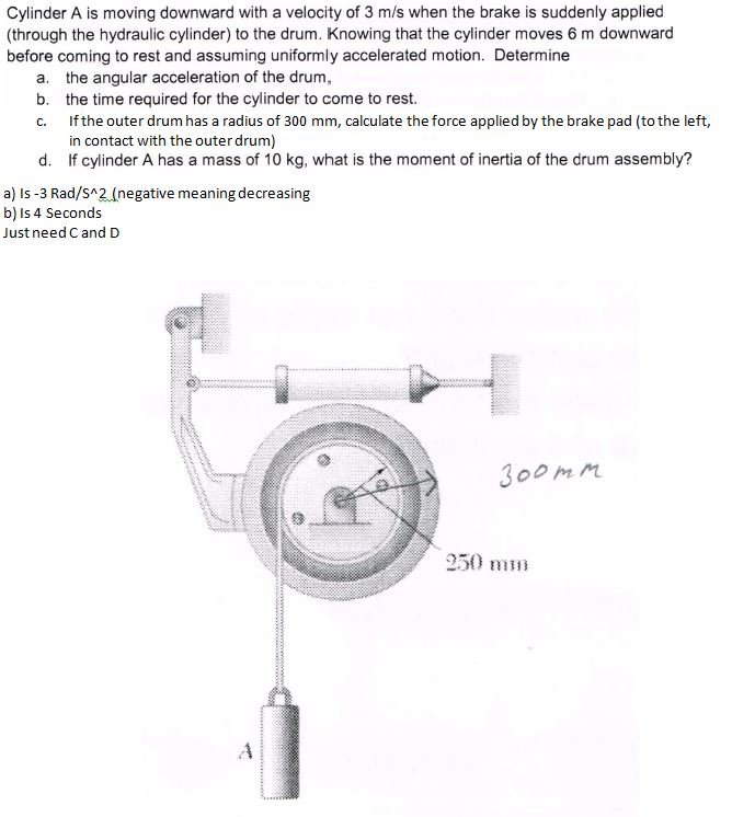 Solved Cylinder A is moving downward with a velocity of 3