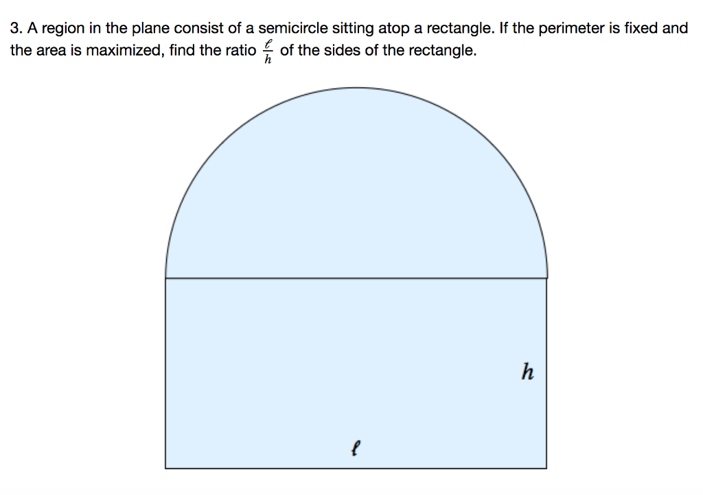 Solved 3. A region in the plane consist of a semicircle | Chegg.com