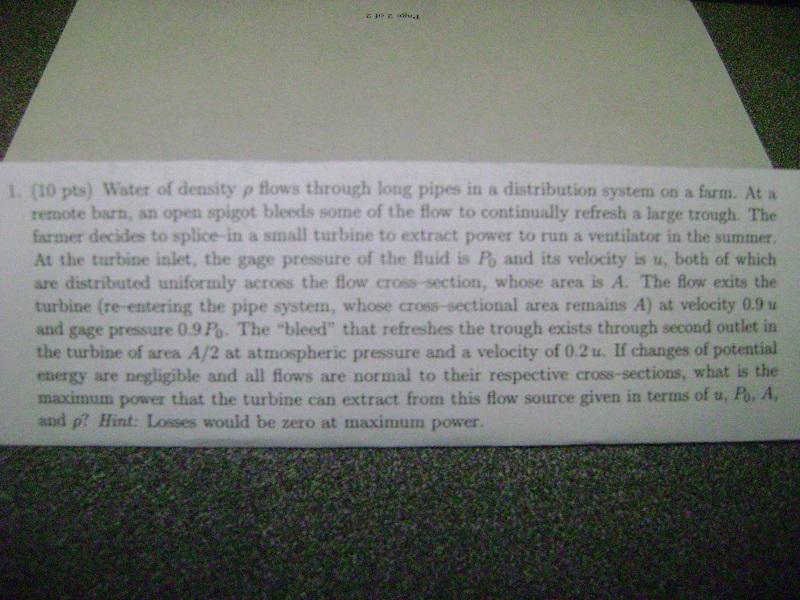 Solved Water of density flows through long pipes in a | Chegg.com