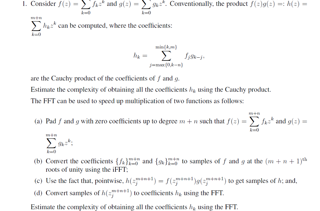 Solved 1 Consider F Z Σ Fe And G Z Gk