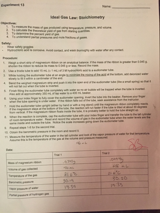 solved-experiment-13-name-ideal-gas-law-stoichiometry-chegg