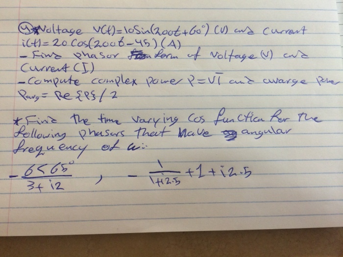 Solved Voltage v(t) = 10 sin (2 root +60 degree) (v) and | Chegg.com