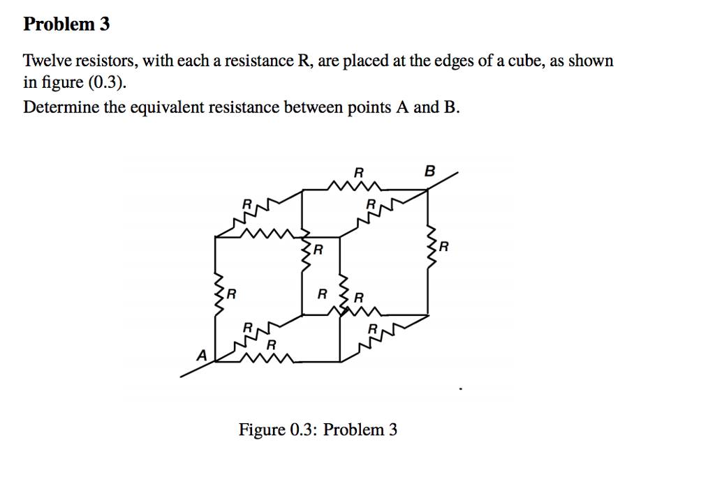 Solved Problem 3 Twelve resistors, with each a resistance R,