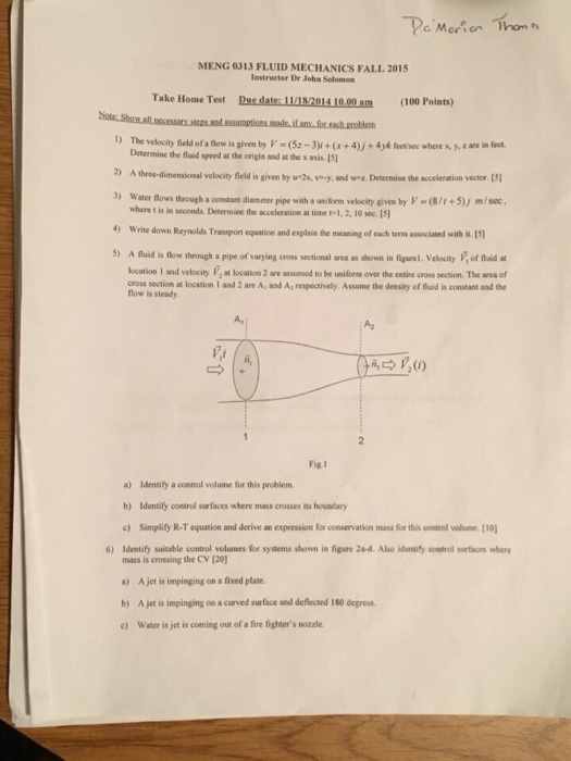Solved The velocity field of a flow is given by V = (5z - | Chegg.com