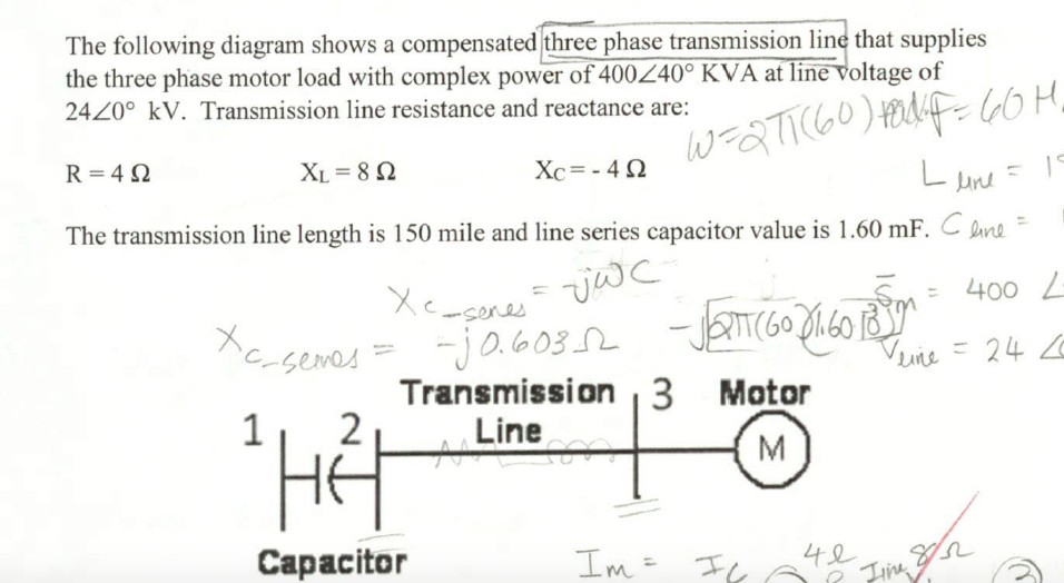 Solved The following diagram shows a compensated three phase