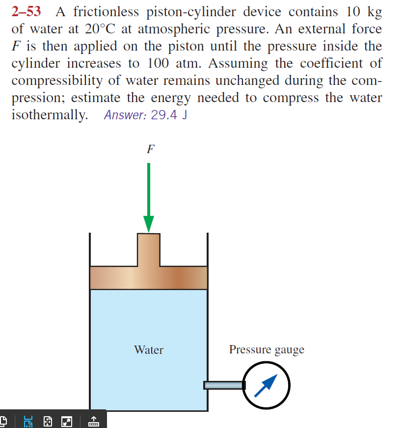 Find Work Of Piston Cylinder