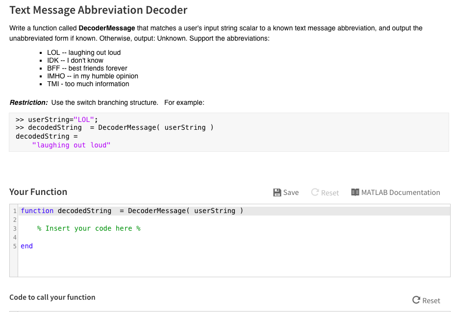 Solved this is matlab text message abbreviation decoder chegg