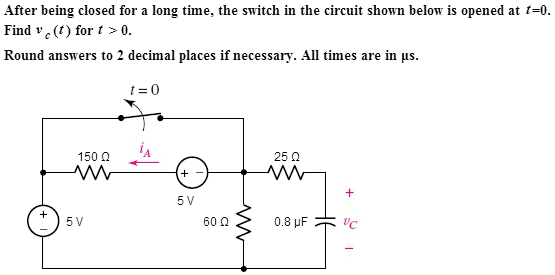 Solved After being closed for a long lime, the switch in the | Chegg ...