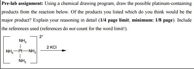 Solved Pre lab assignment: Using a chemical drawing program Chegg com