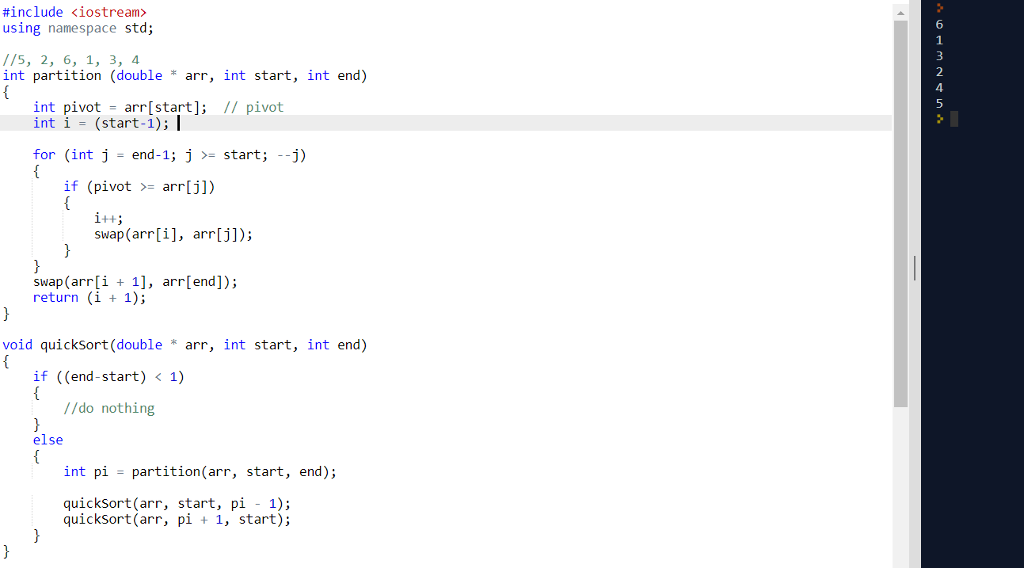 Solved C++ Recursive *Quick Sort* THIS IS THE THIRD TIME I | Chegg.com image.