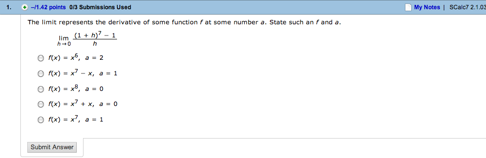 Solved Find the derivative of the function using the | Chegg.com