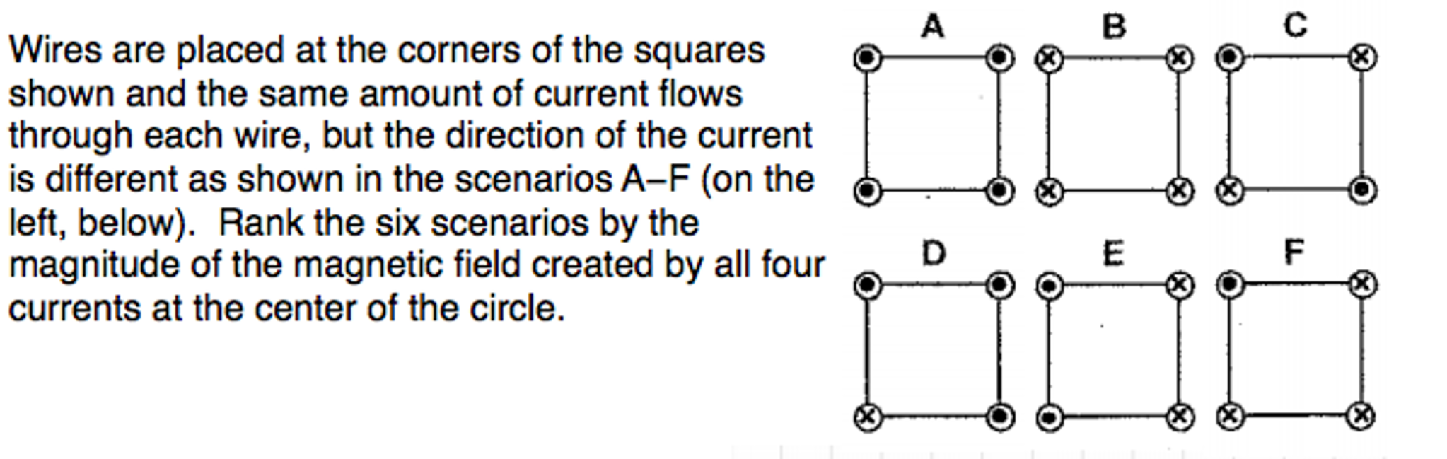 Solved Wires are placed at the corners of the squares shown