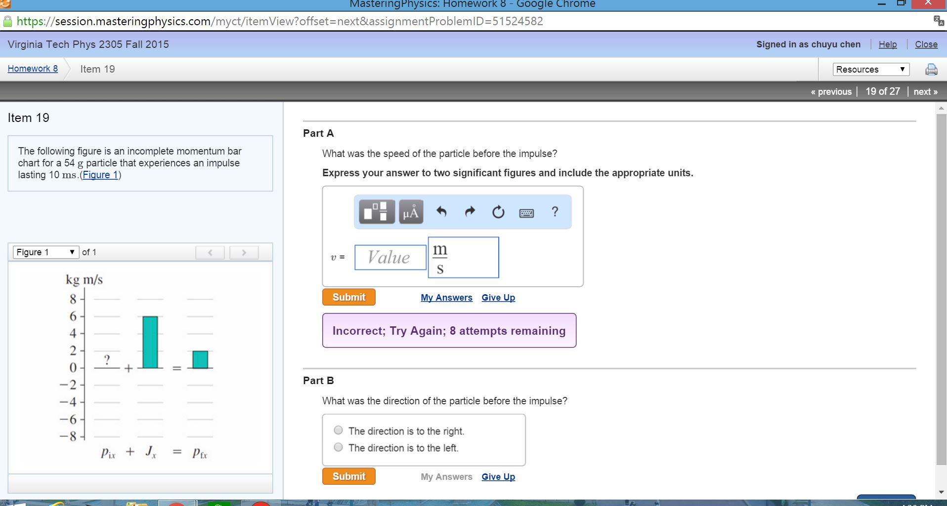 Solved The following figure is an momentum bar