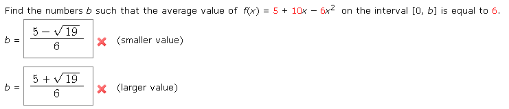 Solved Find The Numbers B Such That The Average Value Of | Chegg.com