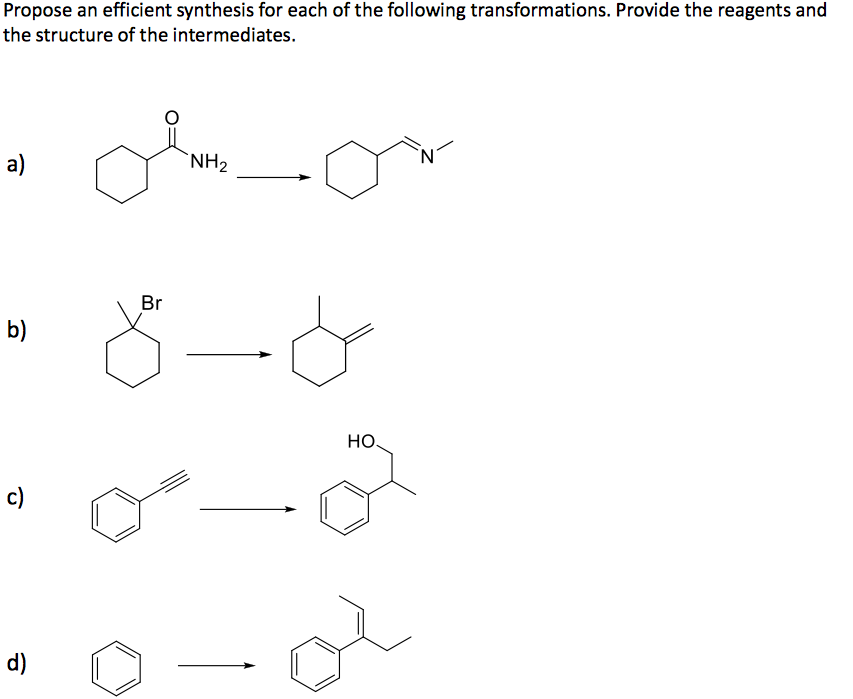 Solved Propose an efficient synthesis for each of the | Chegg.com