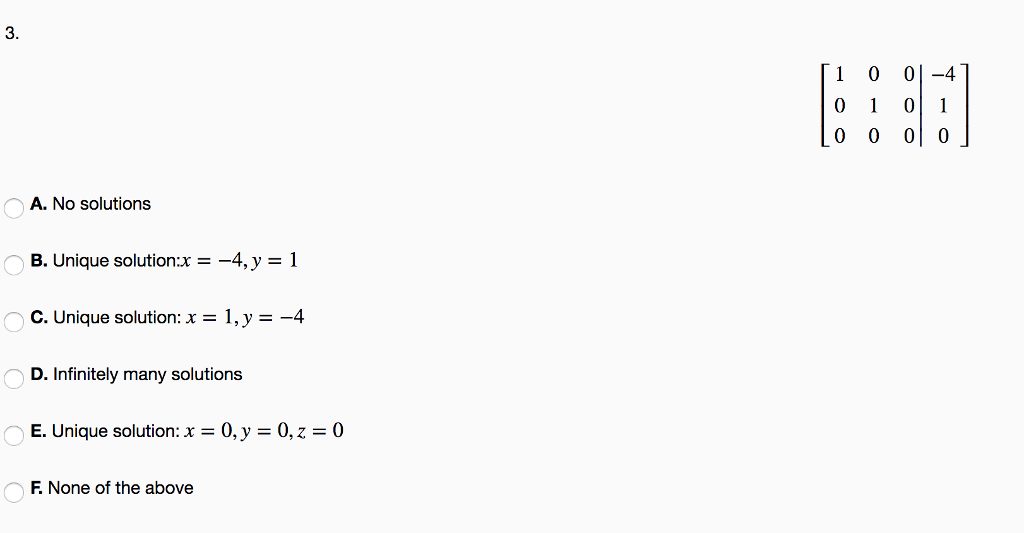 Solved The reduced row echelon form of a system of linear | Chegg.com