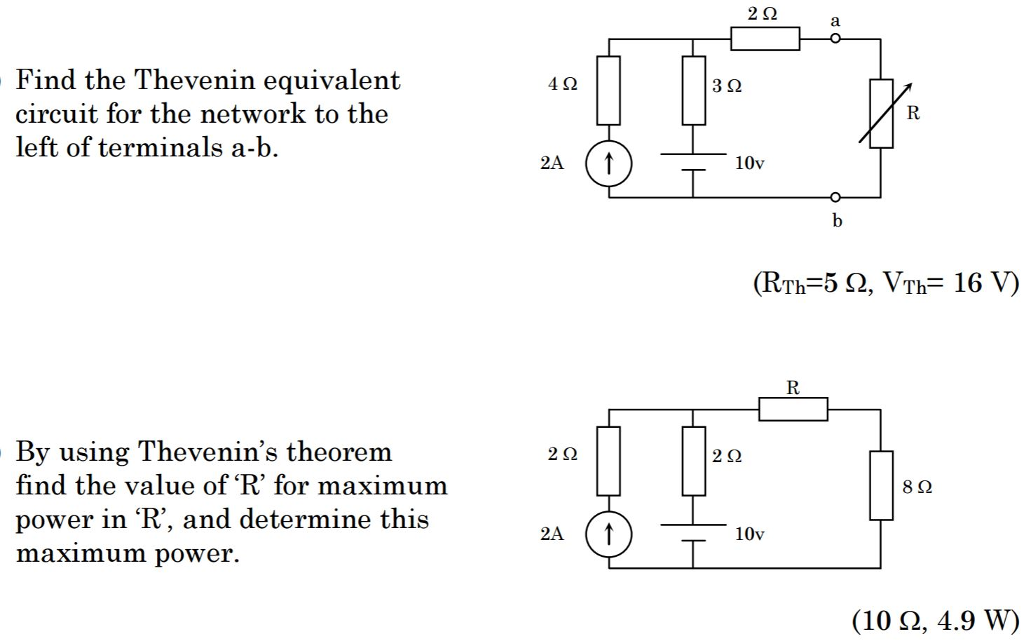 Solved Find the Thevenin equivalent circuit for the network | Chegg.com