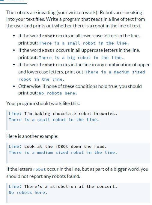 Solved The robots are invading (your written work)! Robots | Chegg.com